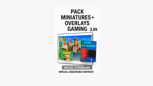 PACK MINIATURES + OVERLAYS GAMING – Thème Spécial  Fortnite